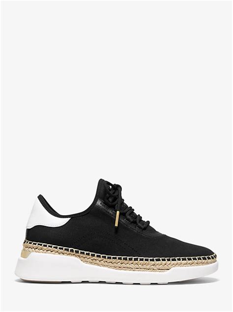 michael kors finch canvas and leather lace up sneaker|Michael Kors Finch Sneakers .